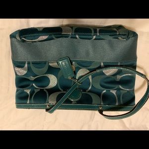 Coach Purse Teal/Blue